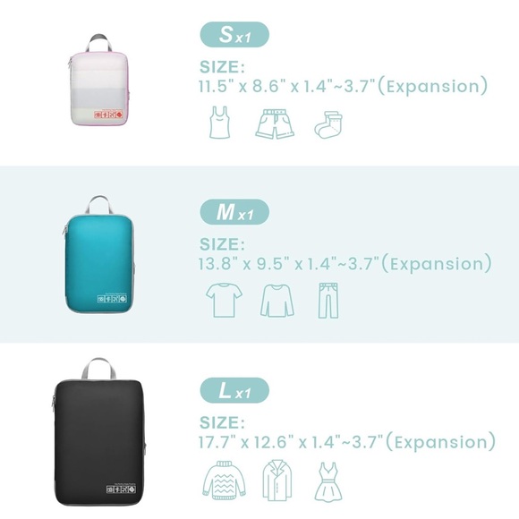 Cambond Compression Packing Cubes - Set of 3 - Picture 7 of 14